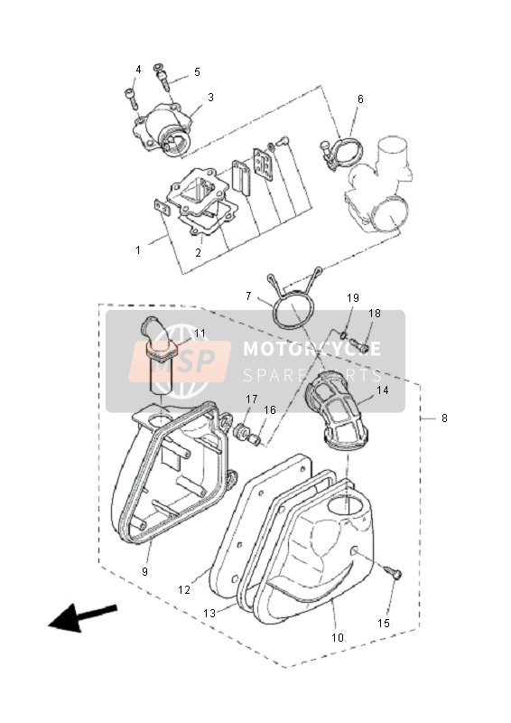 Yamaha YQ50 AEROX 2011 Intake for a 2011 Yamaha YQ50 AEROX